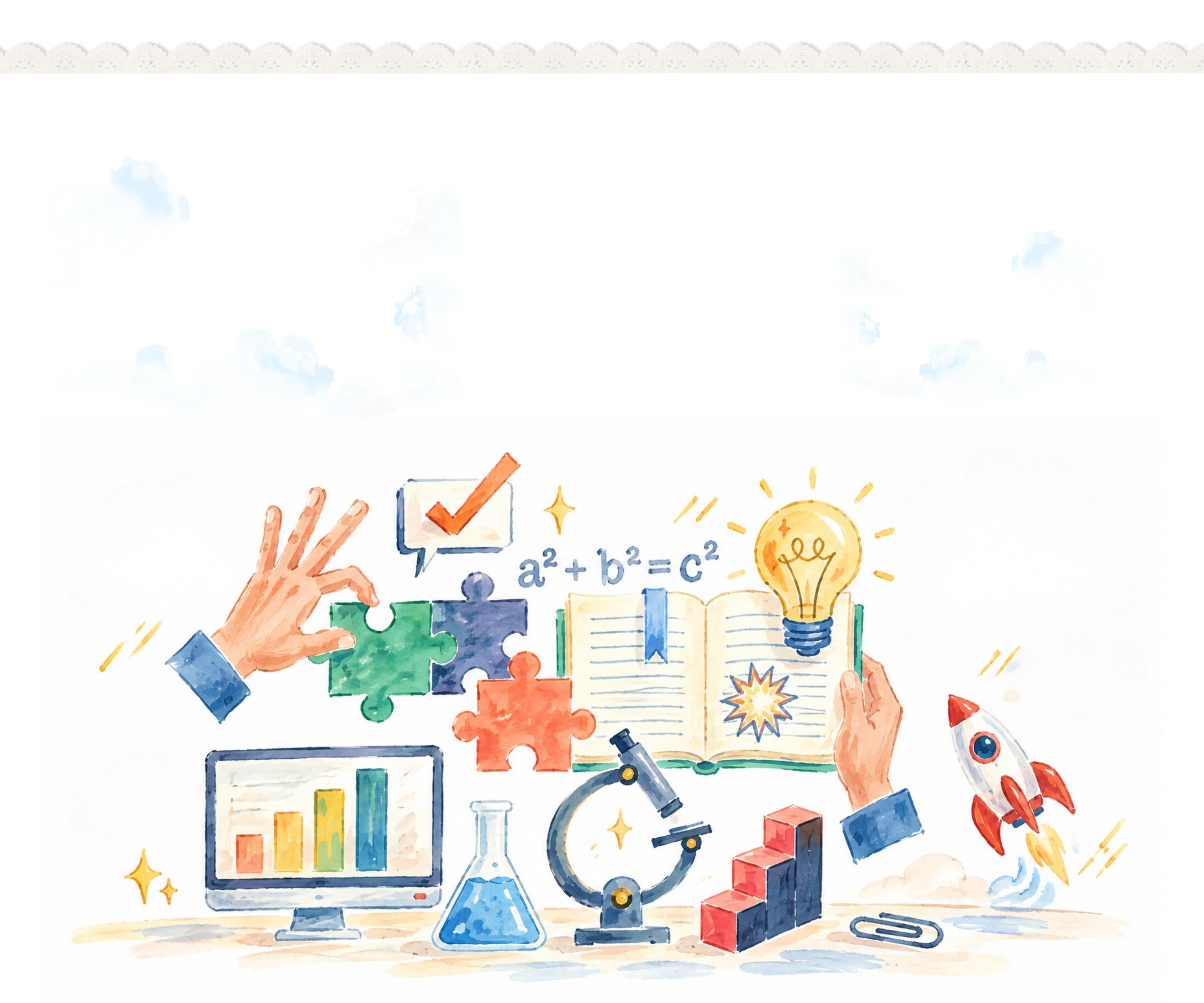 Science and Discovery Illustration Banner